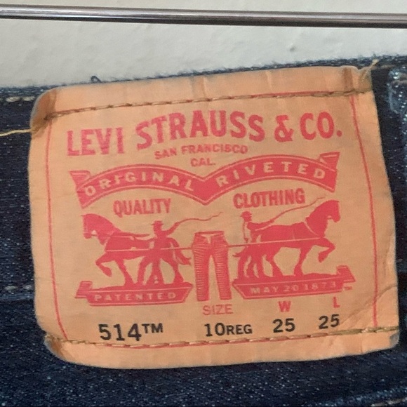 LEVI’S 514 Slim Straight Leg Boys Dark Wash Jeans Size 10 - Picture 3 of 14
